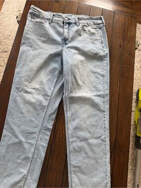 7 For All Mankind Tummyless Light Wash Straight Leg Jeans Size 16